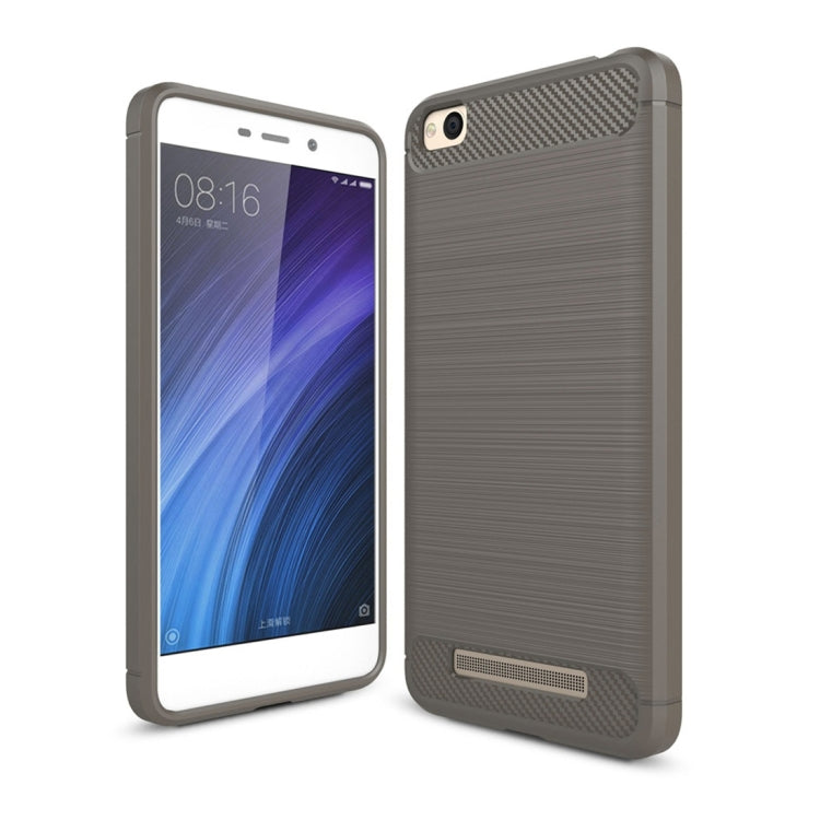 For Xiaomi Redmi 4A Brushed Texture Carbon Fiber Shockproof TPU Rugged Armor Protective Case