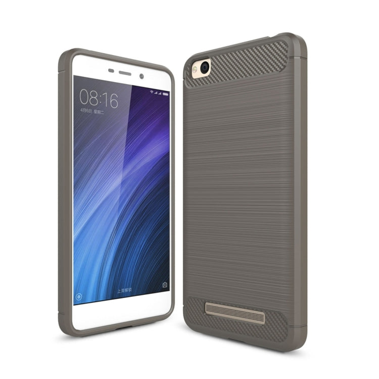 For Xiaomi Redmi 4A Brushed Texture Carbon Fiber Shockproof TPU Rugged Armor Protective Case