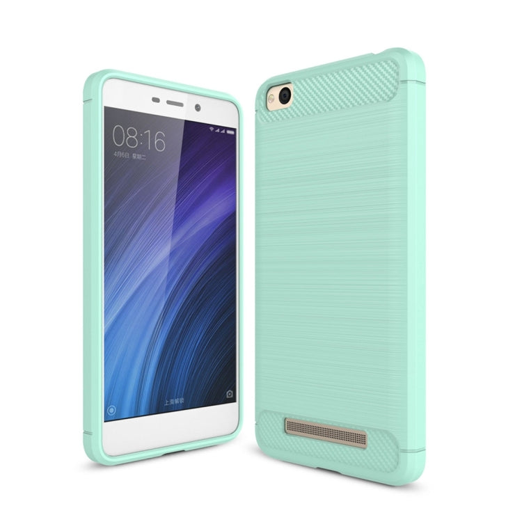 For Xiaomi Redmi 4A Brushed Texture Carbon Fiber Shockproof TPU Rugged Armor Protective Case