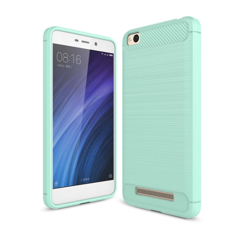For Xiaomi Redmi 4A Brushed Texture Carbon Fiber Shockproof TPU Rugged Armor Protective Case