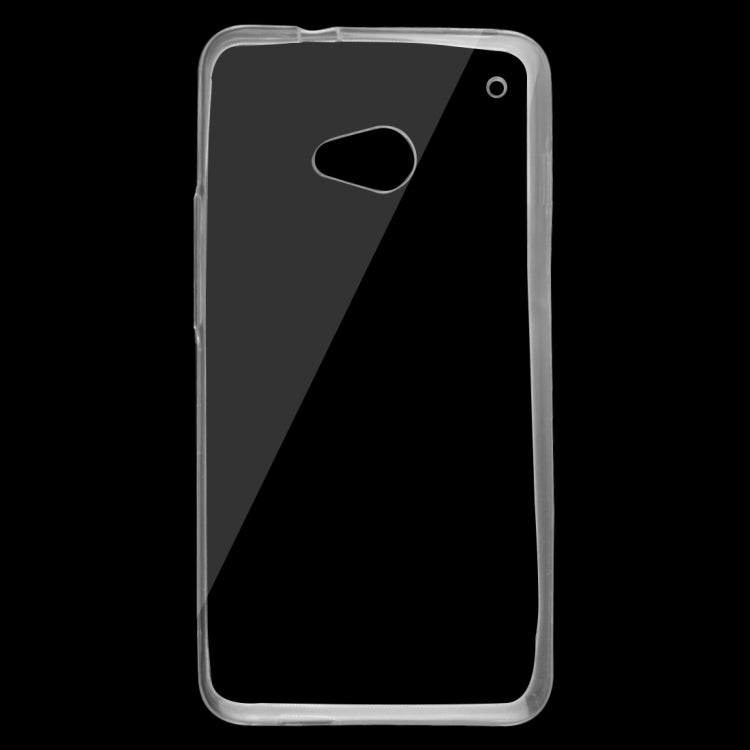 For HTC M7 0.75mm Ultra-thin Transparent TPU Protective Case(Transparent)