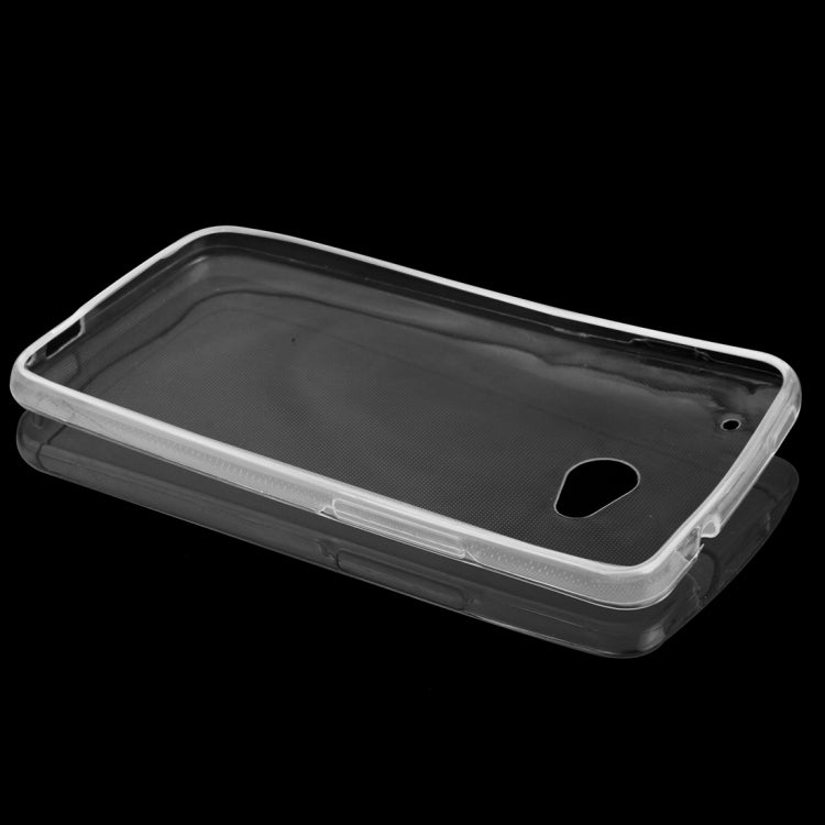 For HTC M7 0.75mm Ultra-thin Transparent TPU Protective Case(Transparent)