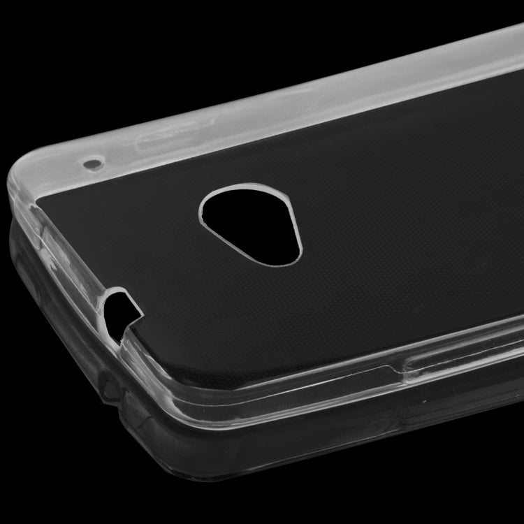 For HTC M7 0.75mm Ultra-thin Transparent TPU Protective Case(Transparent)