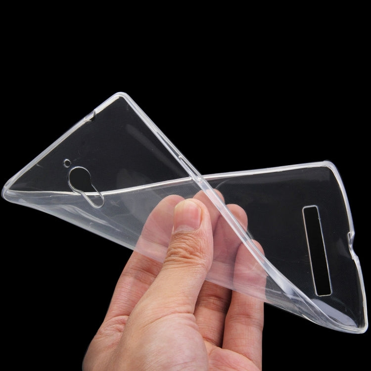 For OPPO Find 7 0.75mm Ultra-thin Transparent TPU Protective Case(Transparent)