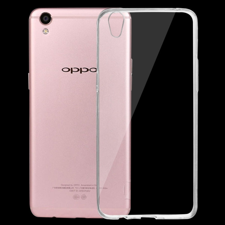 For OPPO R9 0.75mm Ultra-thin Transparent TPU Protective Case(Transparent)