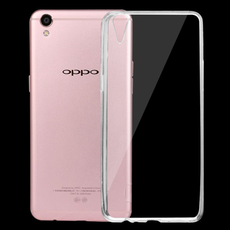 For OPPO R9 Plus 0.75mm Ultra-thin Transparent TPU Protective Case(Transparent)