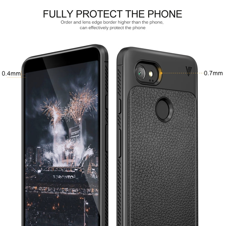 Lenuo for Google Pixel 2 XL Litchi Texture Full Coverage PU Leather + TPU Protective Back Cover Case