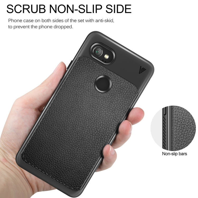 Lenuo for Google Pixel 2 XL Litchi Texture Full Coverage PU Leather + TPU Protective Back Cover Case