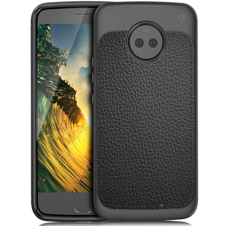 Lenuo for Motorola Moto X4 Litchi Texture Full Coverage PU Leather + TPU Protective Back Cover Case