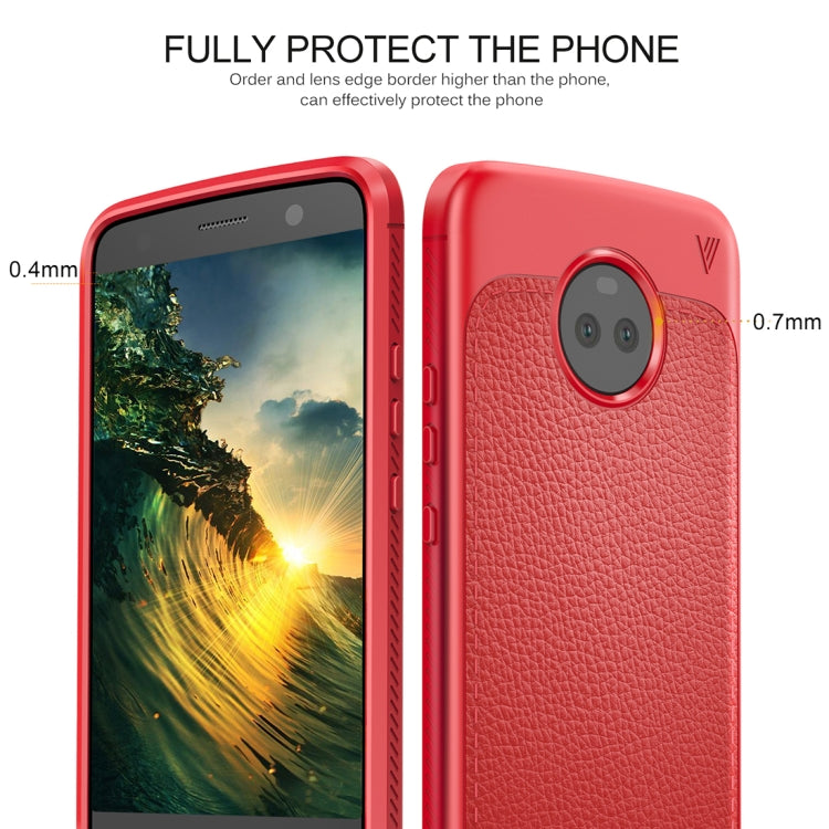 Lenuo for Motorola Moto X4 Litchi Texture Full Coverage PU Leather + TPU Protective Back Cover Case