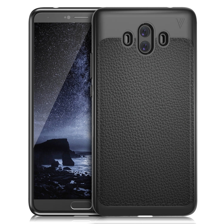 Lenuo for Huawei Mate 10 Litchi Texture Full Coverage PU Leather + TPU Protective Back Cover Case