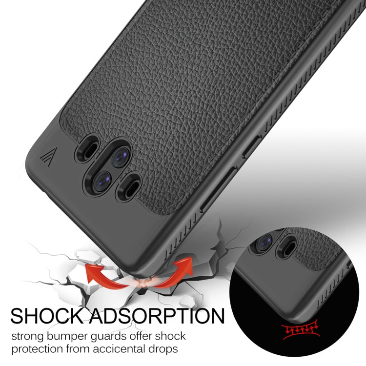 Lenuo for Huawei Mate 10 Litchi Texture Full Coverage PU Leather + TPU Protective Back Cover Case