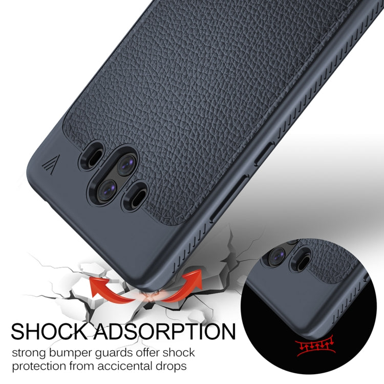 Lenuo for Huawei Mate 10 Litchi Texture Full Coverage PU Leather + TPU Protective Back Cover Case