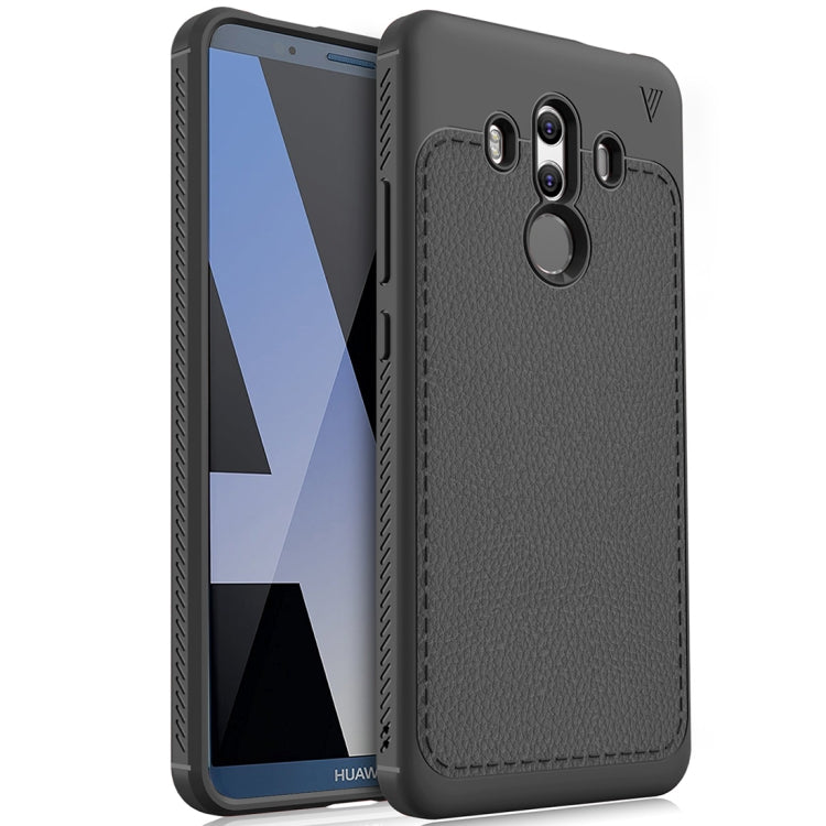 Lenuo for Huawei Mate 10 Pro Litchi Texture Full Coverage PU Leather + TPU Protective Back Cover Case