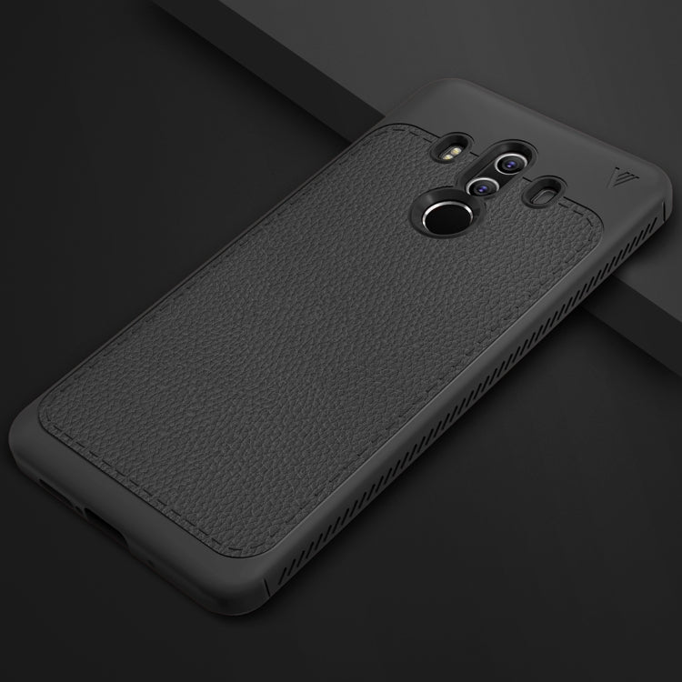 Lenuo for Huawei Mate 10 Pro Litchi Texture Full Coverage PU Leather + TPU Protective Back Cover Case