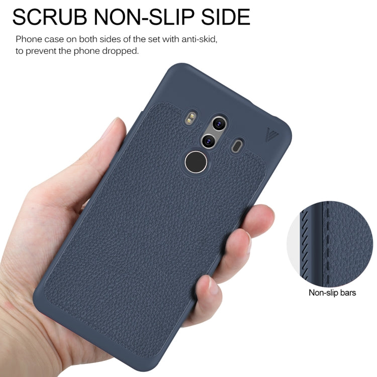 Lenuo for Huawei Mate 10 Pro Litchi Texture Full Coverage PU Leather + TPU Protective Back Cover Case
