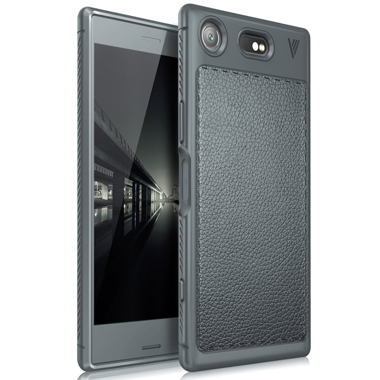 Lenuo for Sony Xperia XZ1 Litchi Texture Full Coverage PU Leather + TPU Protective Back Cover Soft Case