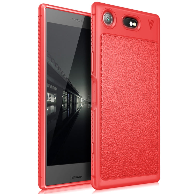 Lenuo for Sony Xperia XZ1 Litchi Texture Full Coverage PU Leather + TPU Protective Back Cover Soft Case