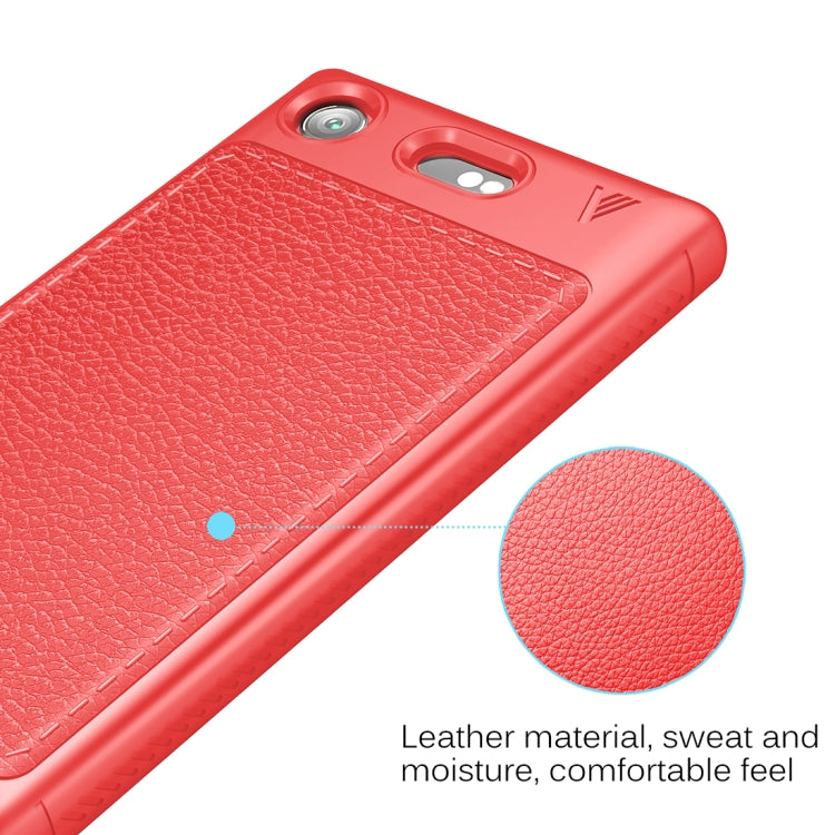 Lenuo for Sony Xperia XZ1 Litchi Texture Full Coverage PU Leather + TPU Protective Back Cover Soft Case
