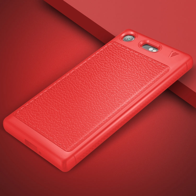 Lenuo for Sony Xperia XZ1 Litchi Texture Full Coverage PU Leather + TPU Protective Back Cover Soft Case