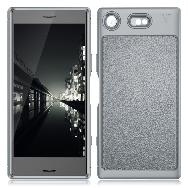 Lenuo for Sony Xperia XZ1 Compact Litchi Texture Full Coverage PU Leather + TPU Protective Back Cover Soft Case