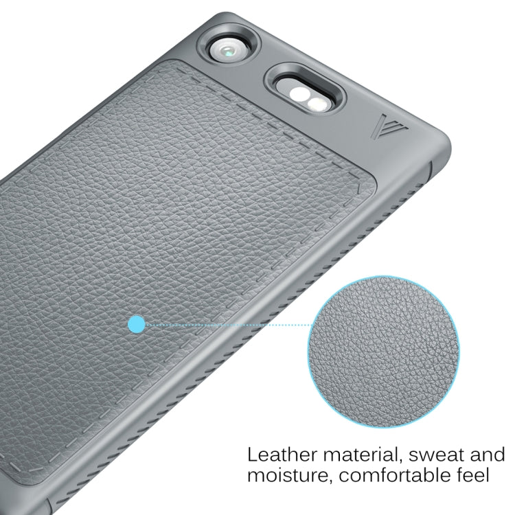 Lenuo for Sony Xperia XZ1 Compact Litchi Texture Full Coverage PU Leather + TPU Protective Back Cover Soft Case