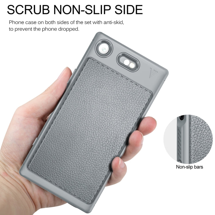Lenuo for Sony Xperia XZ1 Compact Litchi Texture Full Coverage PU Leather + TPU Protective Back Cover Soft Case