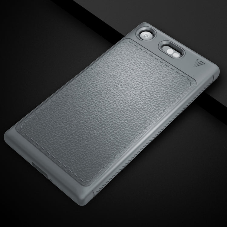 Lenuo for Sony Xperia XZ1 Compact Litchi Texture Full Coverage PU Leather + TPU Protective Back Cover Soft Case