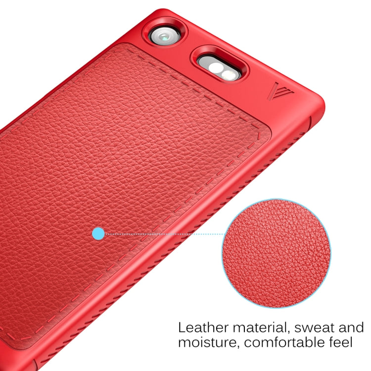 Lenuo for Sony Xperia XZ1 Compact Litchi Texture Full Coverage PU Leather + TPU Protective Back Cover Soft Case