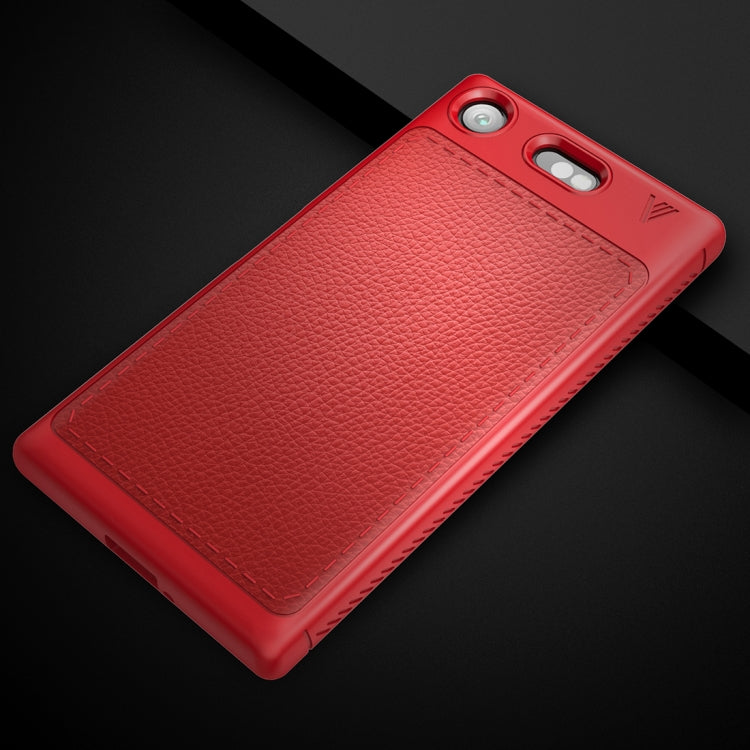 Lenuo for Sony Xperia XZ1 Compact Litchi Texture Full Coverage PU Leather + TPU Protective Back Cover Soft Case