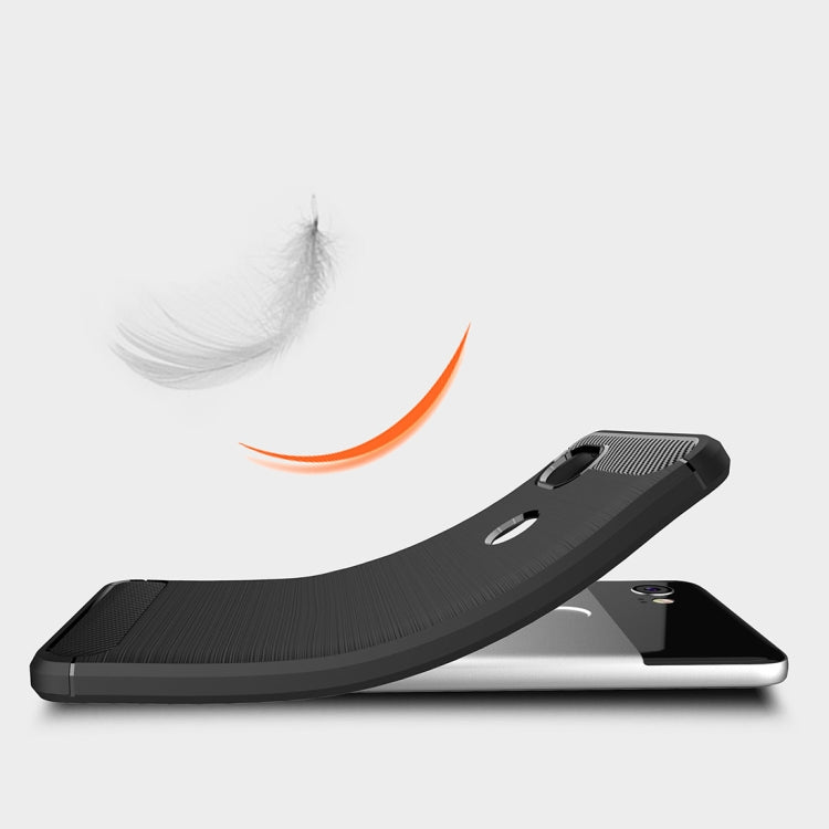 For Google Pixei 2 XL Brushed Texture Carbon Fiber Shockproof TPU Rugged Armor Protective Case