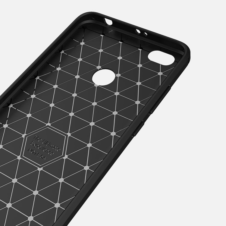 For Xiaomi Redmi Note 5A Brushed Texture Carbon Fiber Shockproof TPU Rugged Armor Protective Case