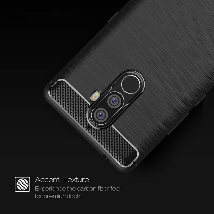 For Lenovo K8 Note Brushed Texture Carbon Fiber Shockproof TPU Rugged Armor Protective Case