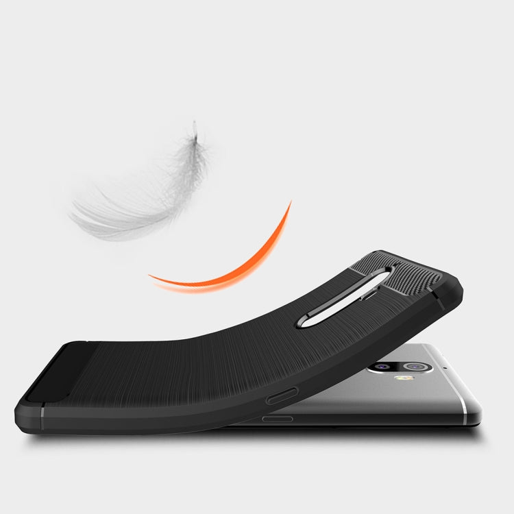 For Lenovo K8 Note Brushed Texture Carbon Fiber Shockproof TPU Rugged Armor Protective Case