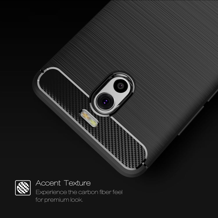 For Meizu M6 Note Brushed Texture Carbon Fiber Shockproof TPU Rugged Armor Protective Case