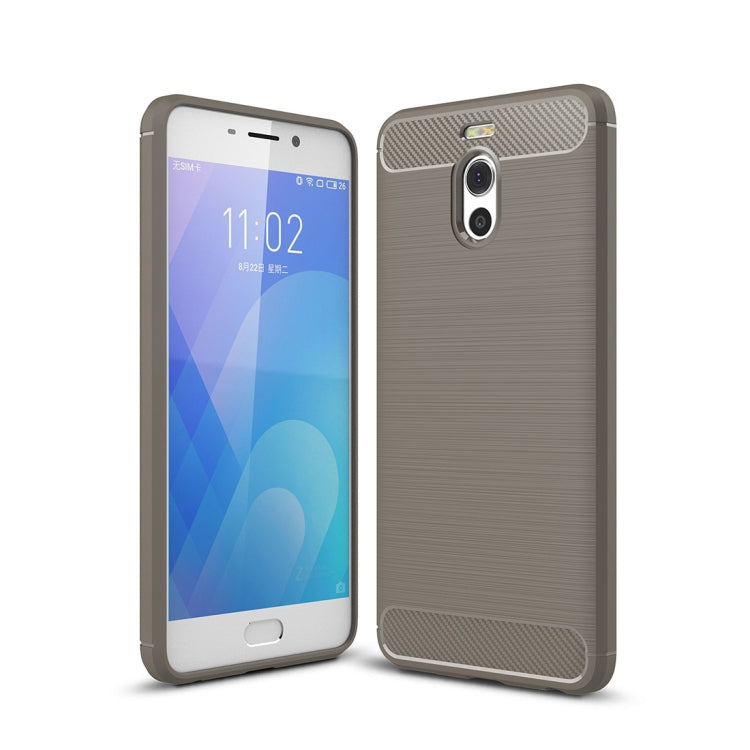 For Meizu M6 Note Brushed Texture Carbon Fiber Shockproof TPU Rugged Armor Protective Case