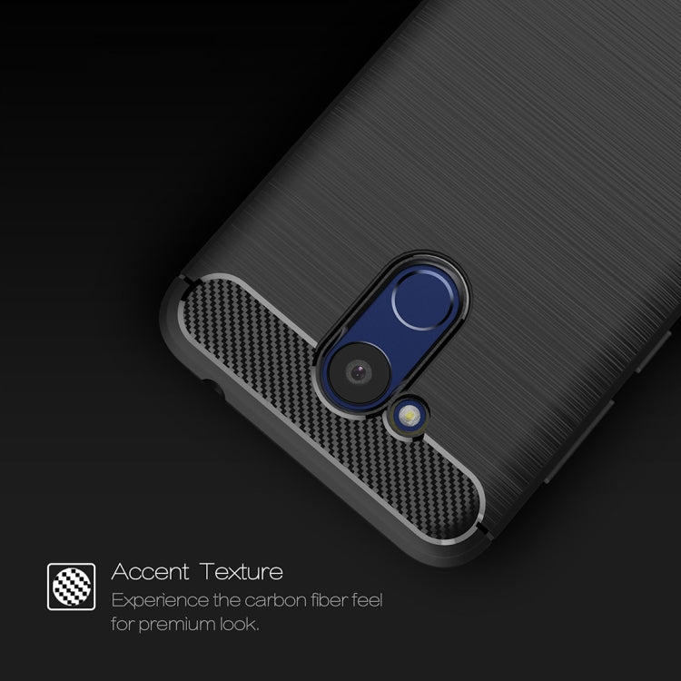 For Huawei Honor V9 Play Brushed Texture Carbon Fiber Shockproof TPU Rugged Armor Protective Case