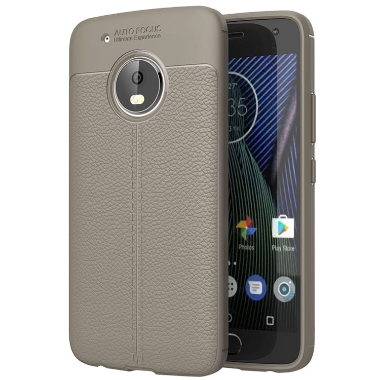 For Motorola Moto G5 Plus Litchi Texture TPU Protective Back Cover Case