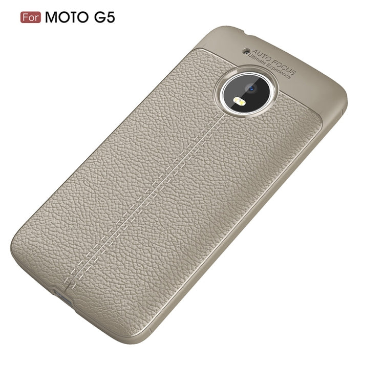 For Motorola Moto G5 Litchi Texture TPU Protective Back Cover Case