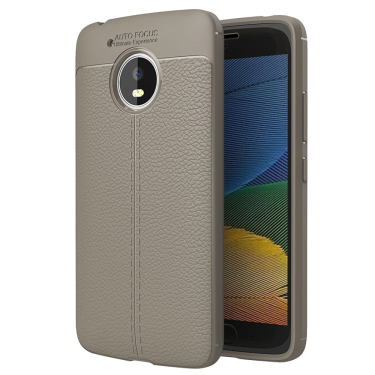 For Motorola Moto G5 Litchi Texture TPU Protective Back Cover Case