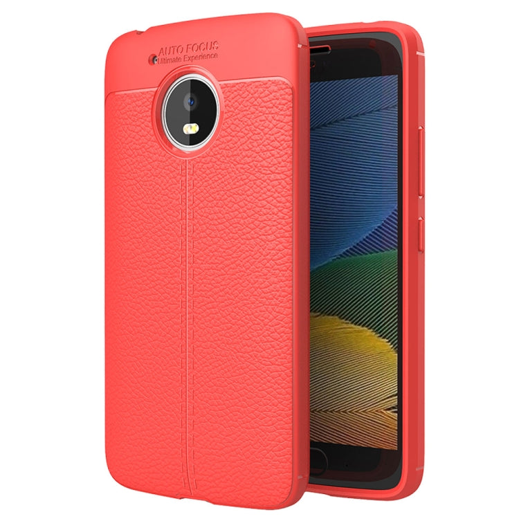 For Motorola Moto G5 Litchi Texture TPU Protective Back Cover Case