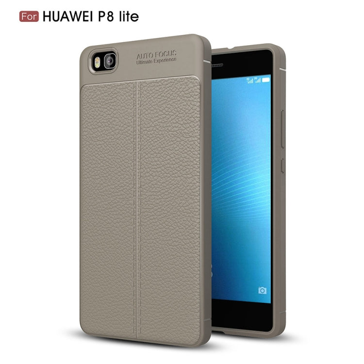 For Huawei P8 Lite Litchi Texture TPU Protective Back Cover Case