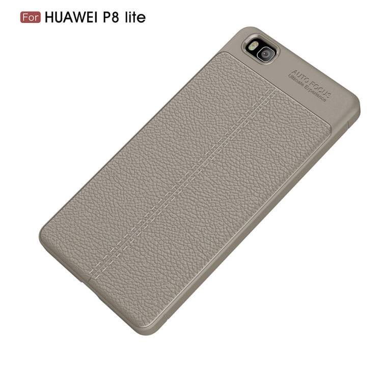 For Huawei P8 Lite Litchi Texture TPU Protective Back Cover Case