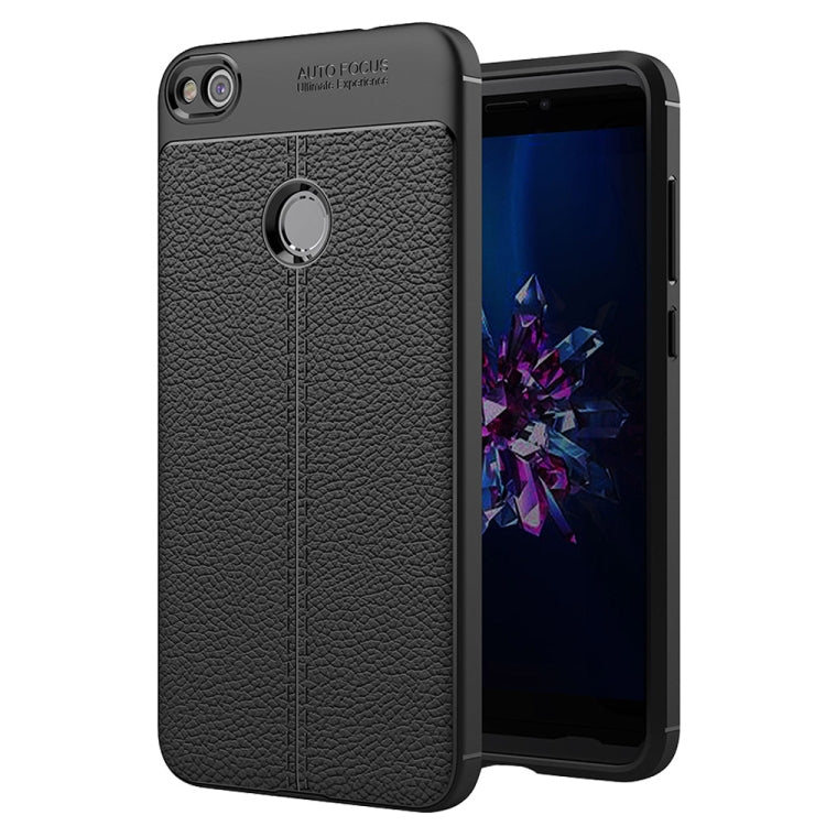 For Huawei P8 Lite (2017) Litchi Texture TPU Protective Back Cover Case
