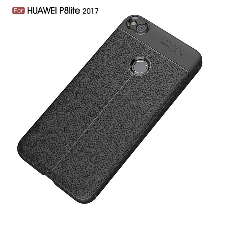 For Huawei P8 Lite (2017) Litchi Texture TPU Protective Back Cover Case