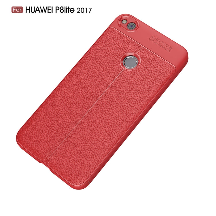 For Huawei P8 Lite (2017) Litchi Texture TPU Protective Back Cover Case