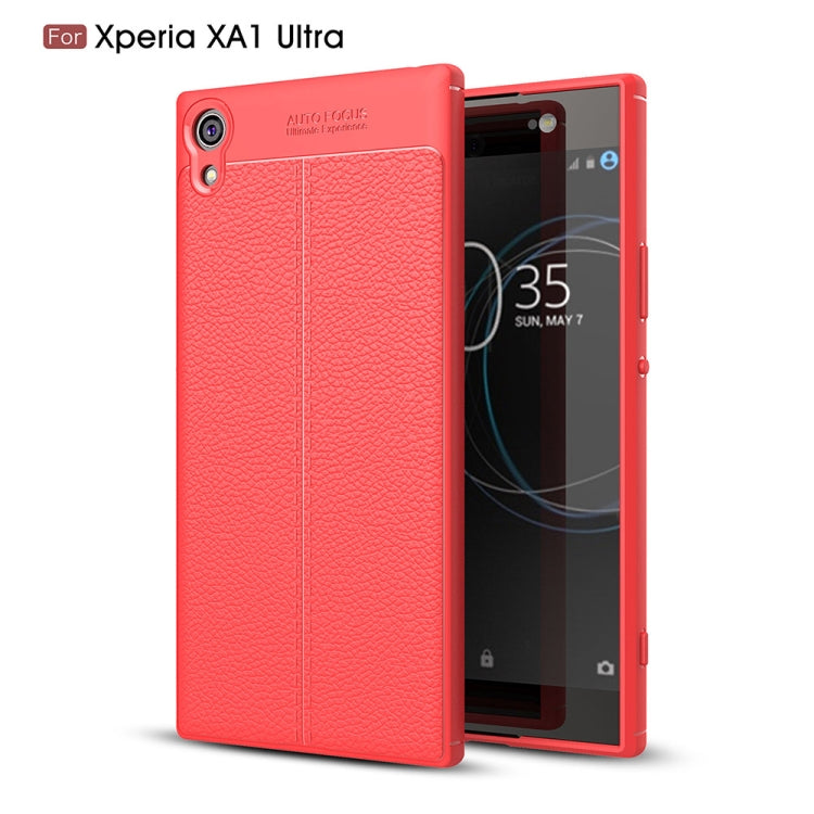 For Sony Xperia XA1 Ultra Litchi Texture TPU Protective Back Cover Case