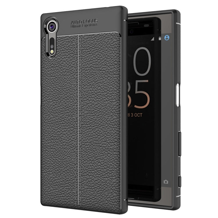 For Sony Xperia XZ / XZs Litchi Texture TPU Protective Back Cover Case