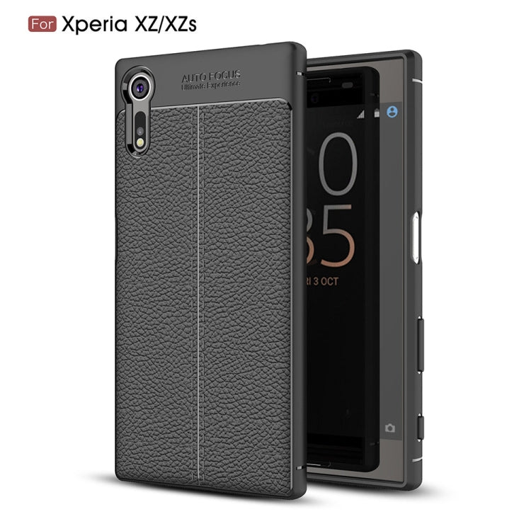 For Sony Xperia XZ / XZs Litchi Texture TPU Protective Back Cover Case