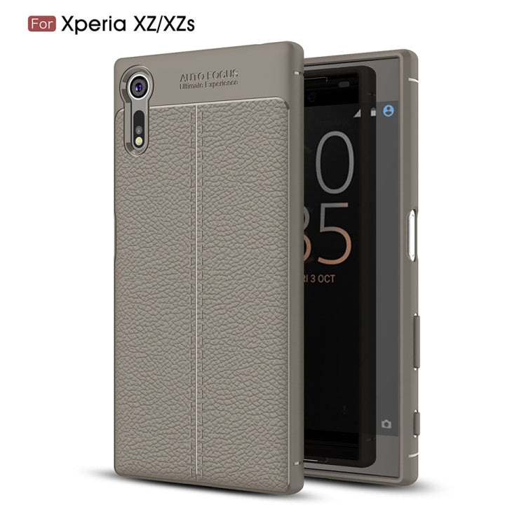For Sony Xperia XZ / XZs Litchi Texture TPU Protective Back Cover Case